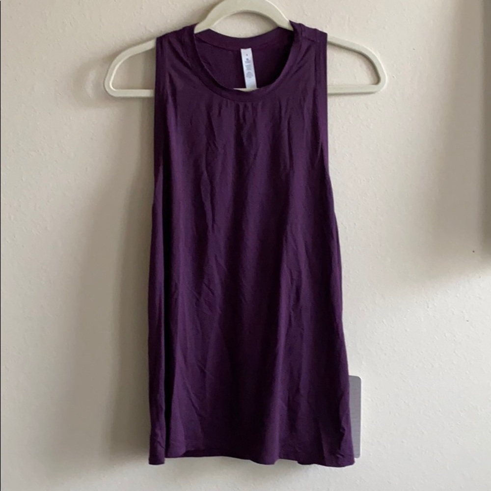 Purple Lulu Lemon Open Back Tank Top
